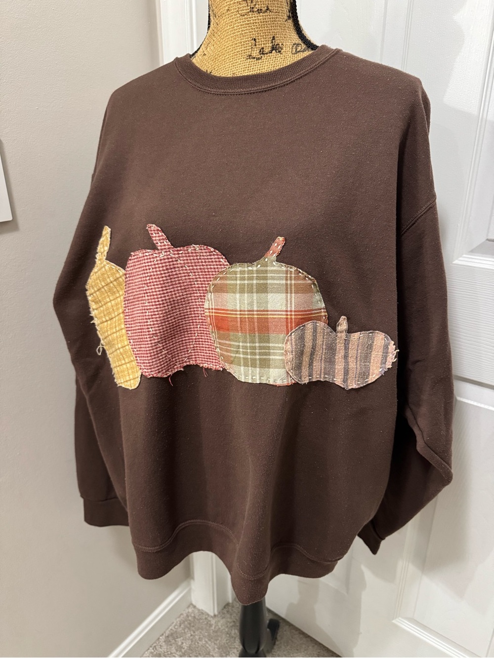 Handmade Pumpkin Crewneck Sweatshirt